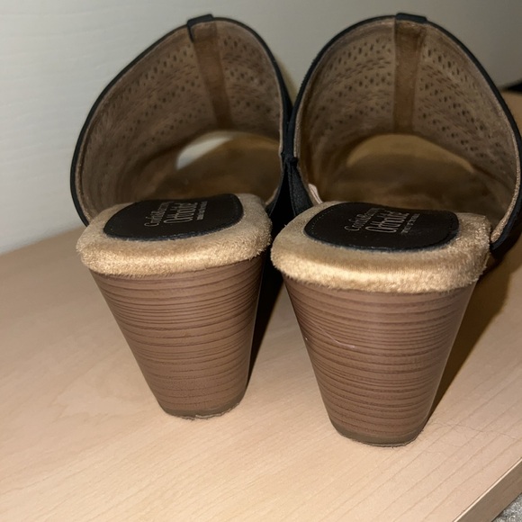 Croft & Barrow Ortholite Black Wedge Slide Sandals - Picture 8 of 15